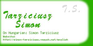 tarziciusz simon business card